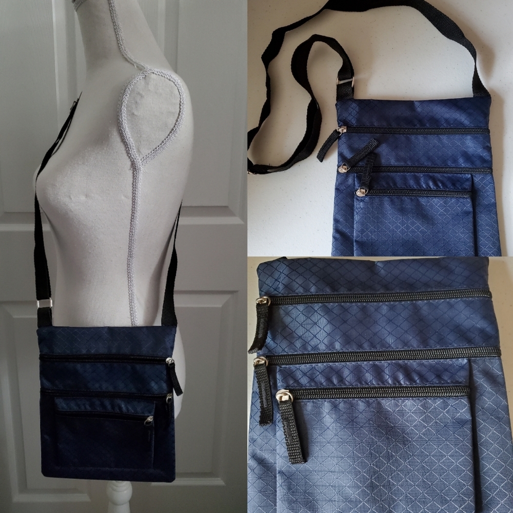 Blue and black shoulder/crossbody bag